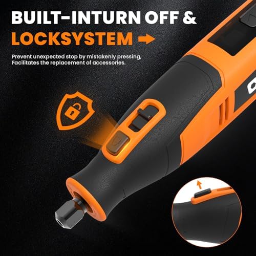 4V Cordless Rotary Tool Kit, Long-lasting 8000-28000RPM 80Accessories
