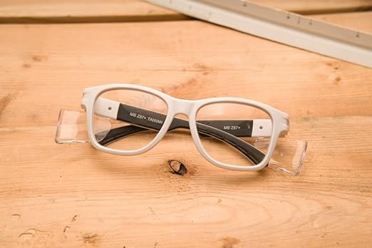 MAGID Y50 Safety Glasses for Construction | White Frame — 6 Pairs, Clear Lens | Side Shields, ANSI Z87.1+, Anti-Fog, Scratch-Resistant, 99.9% UV Protection, Polycarbonate Lens