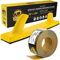 Dura-Gold Pro Series Super Flex Longboard Hand Sanding File Block with Both Hook & Loop Backing and PSA Backing Conversion Adapter Pad with 80 Grit Gold PSA Longboard Sandpaper