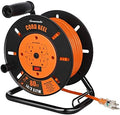 DEWENWILS Retractable Extension Cord Reel, Open Cord Reel with 80FT Cord