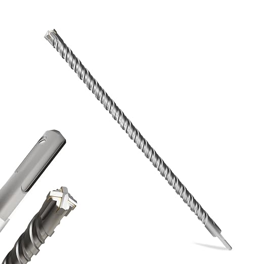 SDS Plus Rotary Hammer Drill Bits, (1"*18"-25mm*460mm) - 10 Carbide Cutting Edges, Ideal for Masonry| Heavy-Duty Masonry |Hammer Drill Bits for Precision Drilling