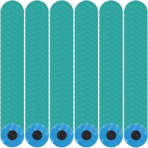 Newwiee 150 Pcs 3 Inch Sanding Discs 80 Grit 3 Inch Twist Lock Grinding Disc Zirconia Quick Change Lock Grinder Sanding Discs for Surface Prep Strip Grind Polish Finish Burr Rust Paint Removal