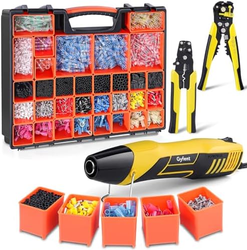 3588 Pcs Heat Shrink Wire Connectors with 350W Heat Gun & Wire Stripper Crimper