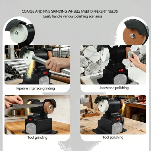 Fafeicy Cordless Mini Bench Grinder Fit for Makita 18V Battery Benchtop Polisher 7000rpm Small Electric Sander for Jewelry Metal Wood Working