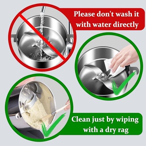 Grain Mill 550g,flour mill,Grain mill grinder Stainless Steel Flour Wheat Seeds Corn Spices Nut & Seasonings Dry Grinder Electric Machine grinder for kitchen