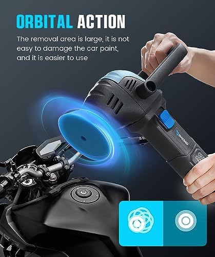 Mini Polisher, 2inch/ 3inch 750W with 12mm Random Orbital for Car Detailing