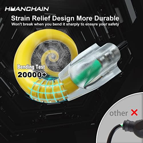 HUANCHAIN 100 FT 12/3 Gauge Heavy Duty Outdoor Extension Cord Waterproof