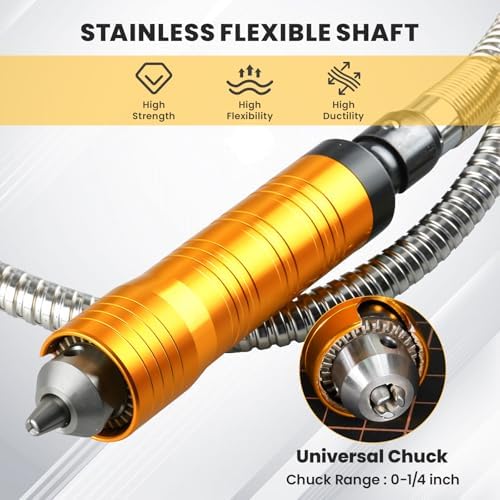 1200W Flex Shaft Grinder, 30000RPM 46pcs Flex Shaft Rotary Tool Kit