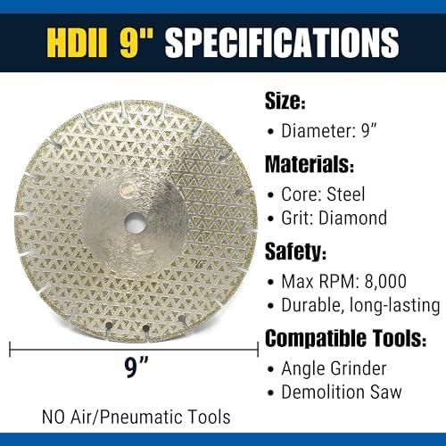 Bad Dog Tools 9" Endless HDII Multipurpose Cut/Grind Diamond Wheel