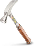 ESTWING Hammer - 16 oz USA Made Straight Rip Claw Hammer with Smooth Face & Genuine Leather Grip - E16S