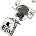 50 Pack 25 Pairs 1-3/8 inch Overlay Soft Close Hinges for Kitchen Cabinet Hinges Satin Nickel Hidden Hinges Stainless Steel Concealed Hinge self Closing