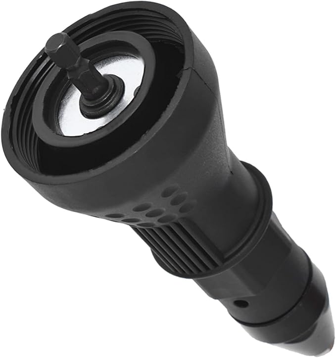 Electric Rivet Nut Gun Drill Adapter Tool Kit, Cordless Riveting Tool Insert Nut Adaptor Drill Adapter, Black