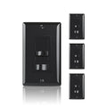ECOELER Dimmer Light Switch, Single-Pole/3 Way, Full Range Decora Dimmer Switch for 300W Dimmable LED/CFL Lights and 600W Incandescent/Halogen, Wall Plate Included, ETL Listed, Black, 4 Pack