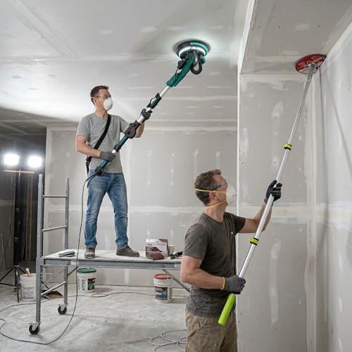 Drywall Sander With Vacuum Dust Collector and Pole Sander Set