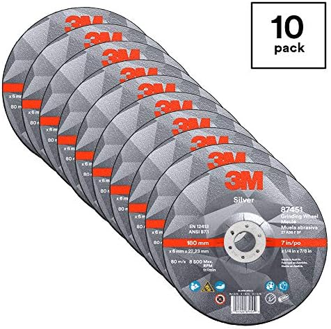 3M Silver Depressed Center Grinding Wheel, 87451, 36+, T27