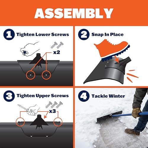 MARSHALLTOWN Polar Pusher 24 Inch Snow Pusher Shovel, Assembled in the USA