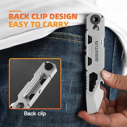EDC Pry Bar Multitool with Bi-Directional Ratchet Screwdriver, Men Gifts