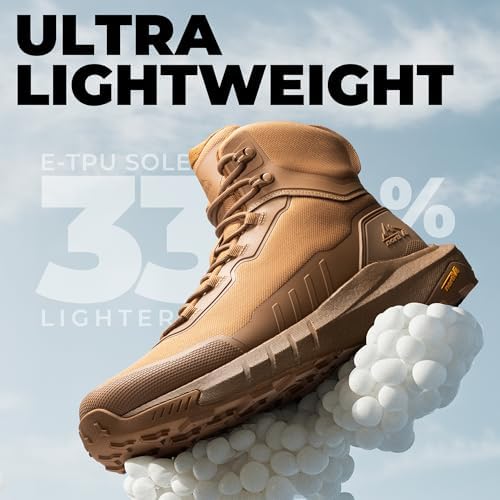 NORTIV 8 Men's Tactical Hiking Boots Lightweight Cushion