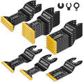 AIFICUT 20 PCS Titanium Oscillating Saw Blades,Universal Multitool Blades for Metal Nails Hard Material and Wood Plastic,Multi Tool Blades Kits Fit Dewalt Bosch Milwaukee Ryobi