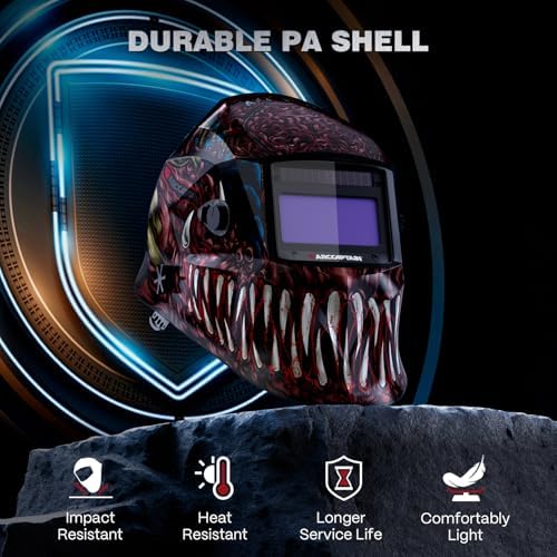 ARCCAPTAIN Welding Helmet Auto Darkening, 1/25000s Response, Shade 4/9-13