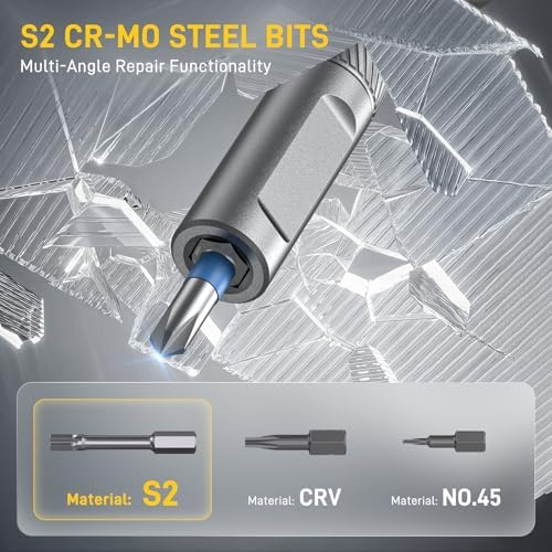 42 in 1 Magnetic Ratcheting Screwdriver Set with Storage Case & Multi Bits | T Handle Allen Wrench Set, S2 Steel Bits Perfect for computer, Eyeglass, Bicycle, Watch, Furniture, and DIY Repair.