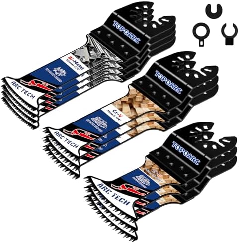 TOPOARC 10PCS Oscillating Saw Blades Japanese Teeth Fit Dewalt Milwaukee
