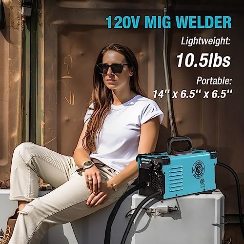DURATECH 125A MIG Welder, 120V Flux Core Welder for DIY and Home Repair