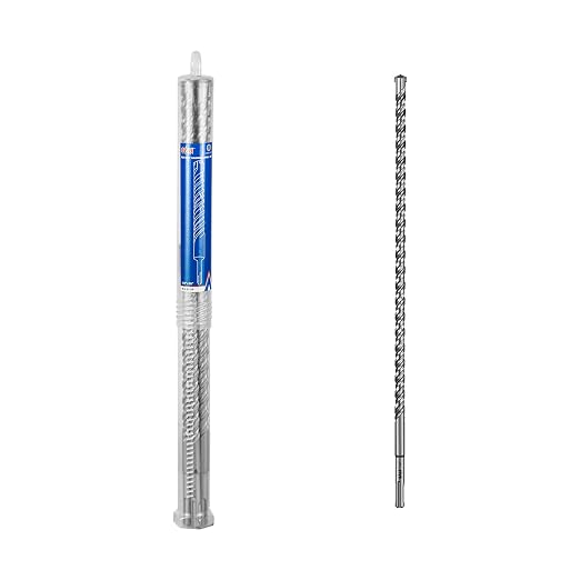 SALI 5PCS 1/2"*18" SDS Plus Rotary Hammer Drill Bit Concrete Drill Bit Kit Cross-Type Double Thread Carbide Material Suitable for Concrete, Brick, Cement Walls, Stone, Hammer Drill Bits for Concrete