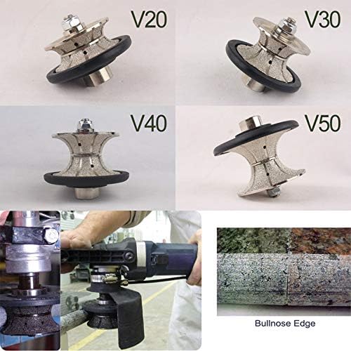 V30 30mm Full Bullnose Diamond Hand Profiler/Router Bits with 5/8-11 Thread for Granite Countertop