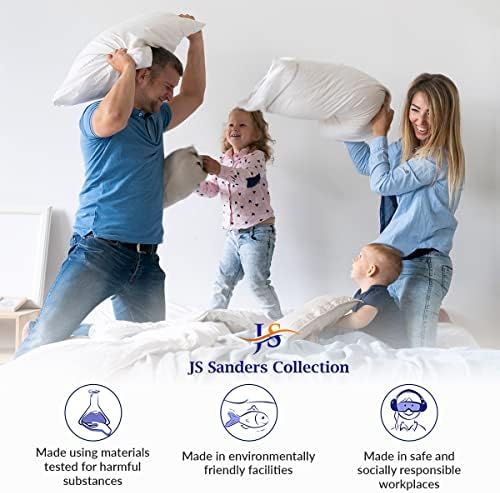 JS Sanders Collection Split Head Sheet Set Cal. King Size,Dark Grey