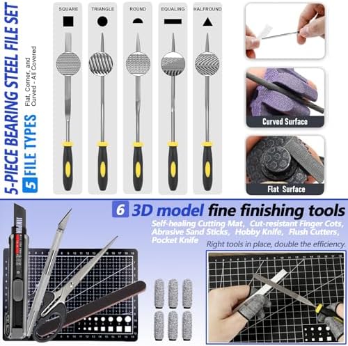 262 Pcs 3D Printer Tool Set w/Bag, Nozzle Kit & Mini Electric Grinder