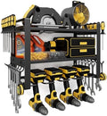 Power Tool Organizer Wall Mount, 150LBS Capacity, 3 Tier, 4 Drill Holders