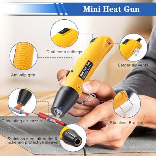 smseace 2020Pcs Heat Shrink Butt Connector,Solder Seal Wire Connectors Kit,Heat Gun and Crimping Tool Pack in Exquisite handbag 22-10AWG Waterproof Electrical Wire Crimp Connectors
