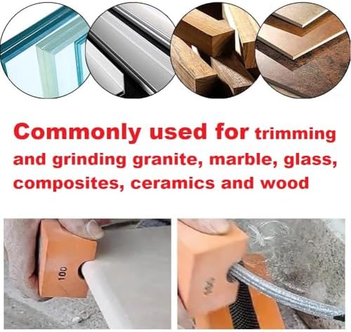 Concave Electroplated Diamond Sanding Block, 100 Grit Curved Polishing Pad for Grinding Trimming Granite Marble Glass Stone Tile Wood (1 Piece)