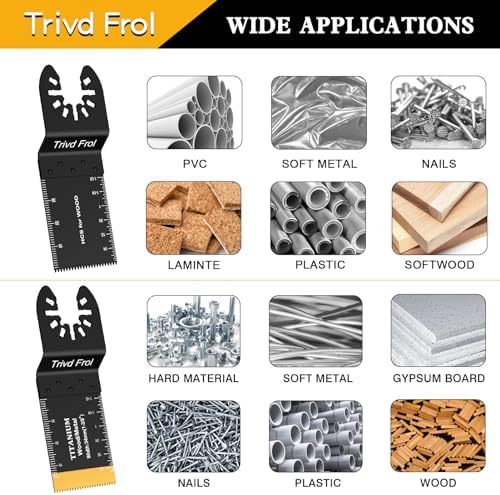 Trivd Frol 100PCS Titanium Multitool Blades for Wood Plastic Nails Metal
