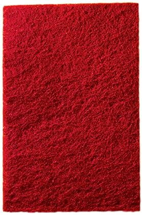 Champion Mercer Floor Maintenance Pads, 12" x 18", Red (5 pack) for Dry Buffing, Spray Buffing, Light Scrubbing, Hardwood, Concrete