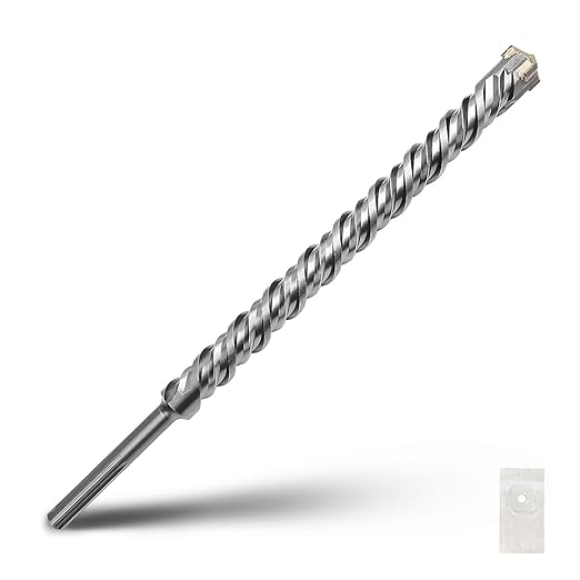 1-1/4 x 39 inch SDS Max Rotary Hammer Drill Bit, 32x1000mm Carbide Tip Masonry Drill Bit, for Masonry, Brick, Stone, Concrete (Length :1000mm / 39 inch, 32mm (1-1/4 in) Diameter)