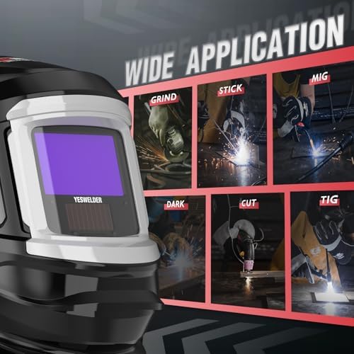 YESWELDER Flip-Up Auto-Darkening Welding Helmet, True Color