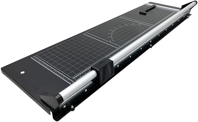 INTBUYING 36 Inch Commercial Manual Precision Rotary Paper Trimmer with an Angle Line Smart Rotary Paper Cutter for Cutting Photo Paper, Film, hot and Cold Laminating Paper, etc