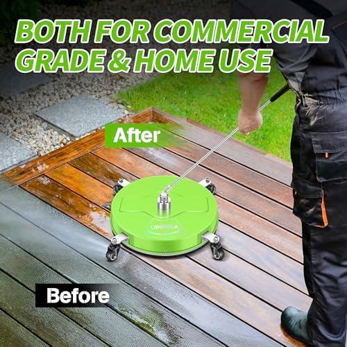 LidoDola 19'' Pressure Washer Surface Cleaner Green, Power Washer Accessory
