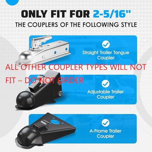 Trailer Lock Only Fit for 2-5/16" Ball Coupler Heavy Duty Anti-Theft Hitch Locks