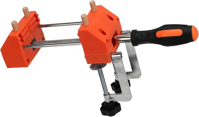 FTVOGUE Home Vise ABS and Stainless Steel Universal Bench Clamp Small Table Workbench Vise for Woodworking 3 in 1 Clamping Support with Wood Pins for Home DIY Users