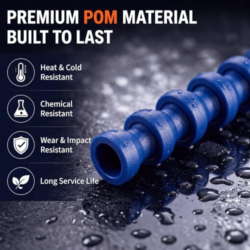 110 Pcs 50ft 1/4'' ID Flexible Water Oil Coolant Hose Pipe Bulk, Blue