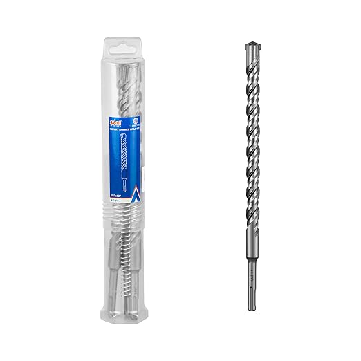 SALI SDS Plus Rotary Hammer Drill Bit 6 Pcs 3/4"*12" Concrete Drill Bit Kit Cross-Type Double Thread Carbide Material Suitable for Brick, Stone, Hammer Drill Bits