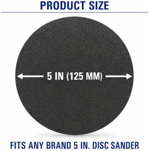 STARCKE 5 inch Hook and Loop Sanding Black Silicon Carbide 40 Grit 50 Pack