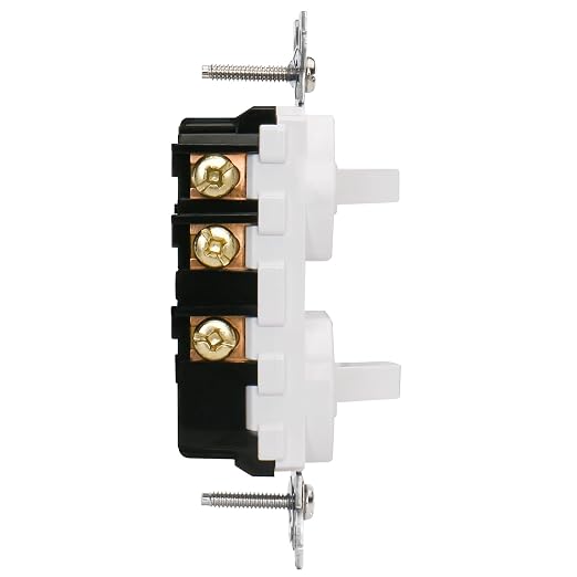 Baomain 10-Pack Double Toggle Light Switch with Wall Plate,15 Amp 125V Two Single Pole Residential Grade,On/Off Electrical Wall Switch Self-grounding, Glossy White ETL Certified