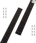 2PCS 16Inch Heavy Duty Piano Hinge,0.05" Thickness,2" Open Width Stainless Steel Black Continuous &Piano Hinge with Holes and Screws.