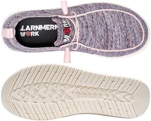 LARNMERN Steel Toe Loafers Women Slip On Work Safety Shoes Walking Sneakers