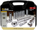 Pro-Grade 18-Piece 3/8in Drive SAE Socket Set with Storage Case, Heat-Treated Chrome Vanadium Steel, Nickel Chrome Plated, Professional Grade, 19307