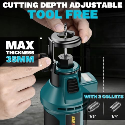 Cordless Drywall Cut-Out Tool Compatible with Makta 18V Battery, 3 Speed Adjustable Brushless Rotary Saw with Up to 30000 RPM, Compact Spiral Saw Kit for Wood,Drywall,Tiles,plastic (Tool Only)
